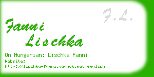 fanni lischka business card